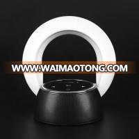 Moon Shape BT Wireless Stereo Speaker LED Night Light Luminous Table Lamp